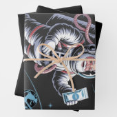 Santa Astronaut with Spacesuit Festive Christmas Inpakpapier Vel (In situ)