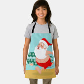 Santa at beach cartoon schort (Insitu)