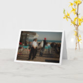 Santa at Playa de la Malvarrosa de Valencia Kaart (Gele Bloem)