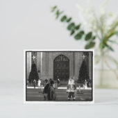 Santa at St. Patrick's Cathedral Postcard Feestdagenkaart (Staand voorkant)