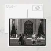 Santa at St. Patrick's Cathedral Postcard Feestdagenkaart (Voorkant / Achterkant)