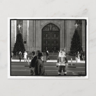 Santa at St. Patrick's Cathedral Postcard Feestdagenkaart