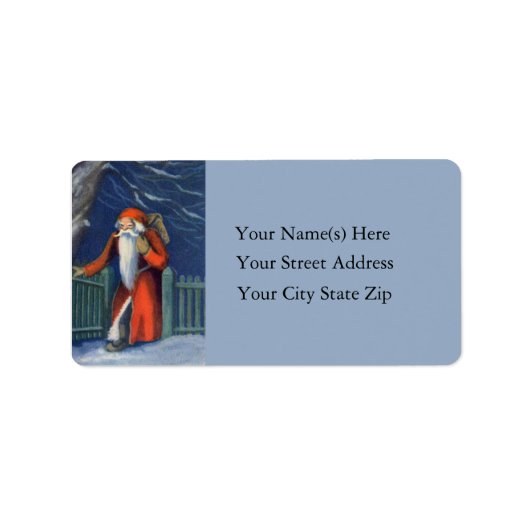 Santa at the Gate  Address Label (Voorkant)
