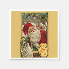 Santa at the Window with Speelgoed Bag Servetten
