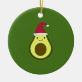 Santa Avocado Keramisch Ornament (Voorkant)