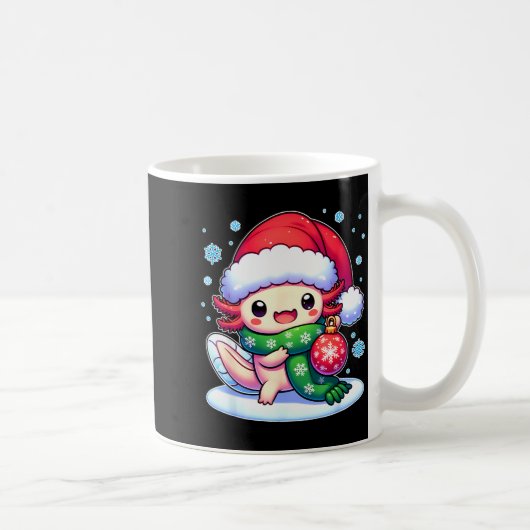 Santa Axolotl Funny Cute Xmas Funny Christmas  Koffiemok (Rechts)