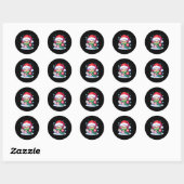 Santa Axolotl Funny Cute Xmas Funny Christmas  Ronde Sticker (Vel)