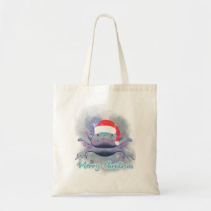 Santa Axolotl - Ruimte Kerstontwerp Tote Bag