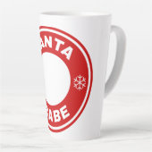 Santa Babe Custom Personaliseer Melanine Kerstmis Latte Mok (Rechterhoek)