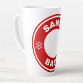 Santa Babe Custom Personaliseer Melanine Kerstmis Latte Mok (Linkerhoek)