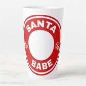 Santa Babe Custom Personaliseer Melanine Kerstmis Latte Mok (Voorkant)