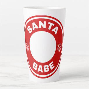 Santa Babe Custom Personaliseer Melanine Kerstmis Latte Mok