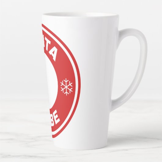 Santa Babe Custom Personaliseer Melanine Kerstmis Latte Mok (Rechts)