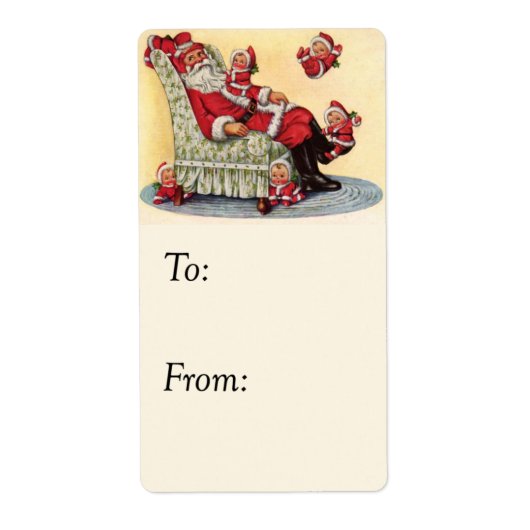 Santa Babies Gift Label (Voorkant)
