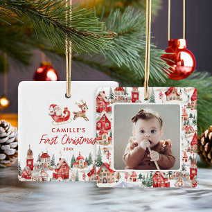 Santa Baby 1st Christmas Foto Ornament