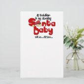 SANTA BABY a Soldier zal dat doen Briefpapier (Staand voorkant)