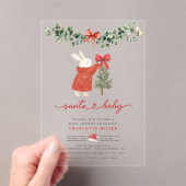 Santa Baby Acryl Baby shower Uitnodiging (Insitu (Draagbaar))