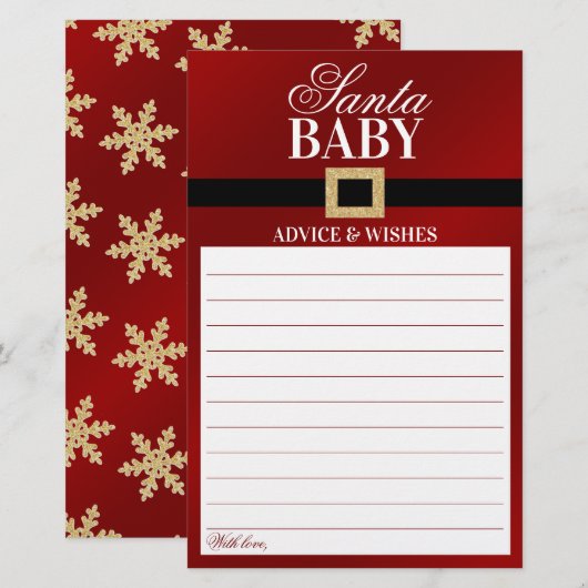 Santa Baby | Advies en wensen voor kerstBaby showe (Voorkant / Achterkant)