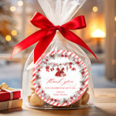 Santa Baby Baby Clothes Baby Shower Thank You Ronde Sticker