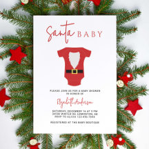 Santa Baby Baby shower Christmas Modern Eenvoudig