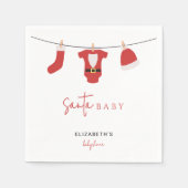 Santa Baby Baby shower Clothesline Christmas Servet (Voorkant)