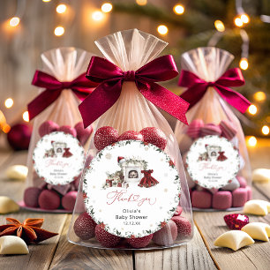 Santa Baby Baby shower Dank u Ronde Sticker