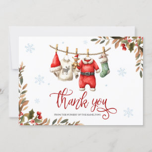 Santa Baby Baby Shower Dankkaart Kaart