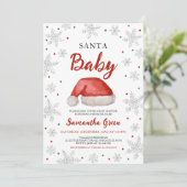 Santa Baby Baby shower Kaart (Staand voorkant)