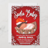 Santa Baby - Baby shower Kaart (Voorkant)