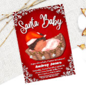 Santa Baby - Baby shower Kaart