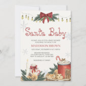 Santa Baby Baby shower Kaart (Voorkant)