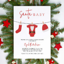 Santa Baby Baby shower Kerstkleding
