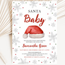 Santa Baby Baby Shower Uitnodiging