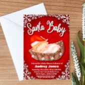 Santa Baby - Baby shower Uitnodiging
