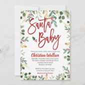 Santa Baby Baby Shower-uitnodigingen Kaart (Voorkant)