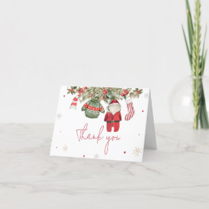 Santa Baby Baby shower voor kerstkleding Bedankkaart