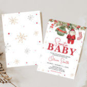 Santa Baby Baby shower voor kerstkleding Kaart