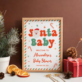 Santa Baby Baby shower Welkom Poster