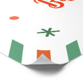 Santa Baby Baby shower Welkom Poster (Hoek)