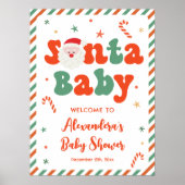 Santa Baby Baby shower Welkom Poster (Voorkant)