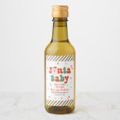 Santa Baby Baby shower Wijn Etiket (Voorkant)