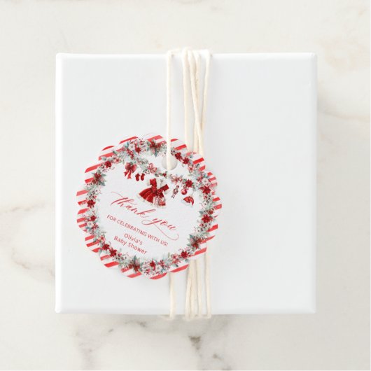 Santa Baby babykleding Baby shower Dank u Bedankjes Labels (In situ)