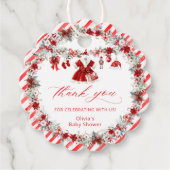 Santa Baby babykleding Baby shower Dank u Bedankjes Labels (Voorkant)