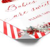 Santa Baby Babykleding Baby's zijn zoet Poster (Hoek)