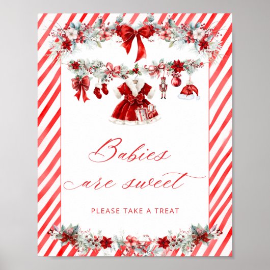Santa Baby Babykleding Baby's zijn zoet Poster (Voorkant)