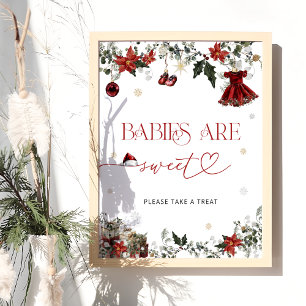Santa Baby Baby's zijn schattig Poster