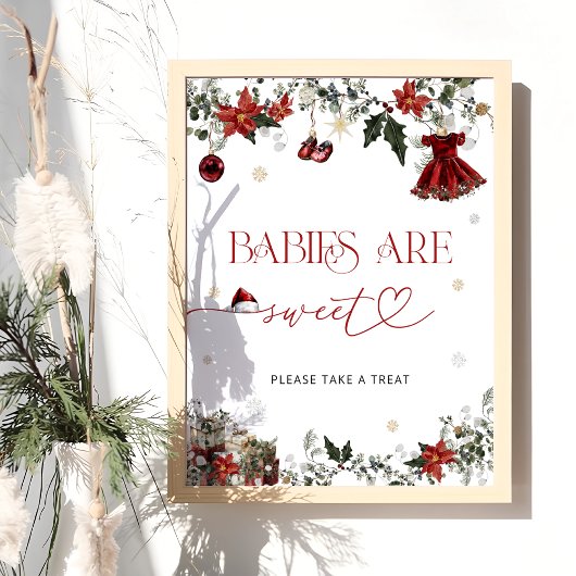 Santa Baby Baby's zijn schattig Poster