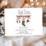Santa Baby Beer Christmas Clothesline Nieuw Adres Aankondigingskaart<br><div class="desc">Rode Kerstman baby beer kerstkleding lijn op witte achtergrond.</div>