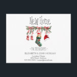 Santa Baby Beer Christmas Clothesline Nieuw Adres Aankondigingskaart<br><div class="desc">Rode Kerstman baby beer kerstkleding lijn op witte achtergrond.</div>