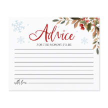 Santa Baby Budget Baby Shower Advice Cards